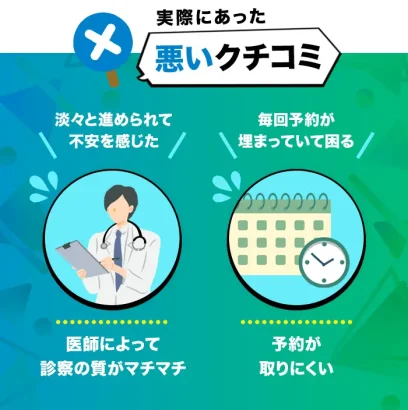 DMMオンラインクリニックの悪い口コミ